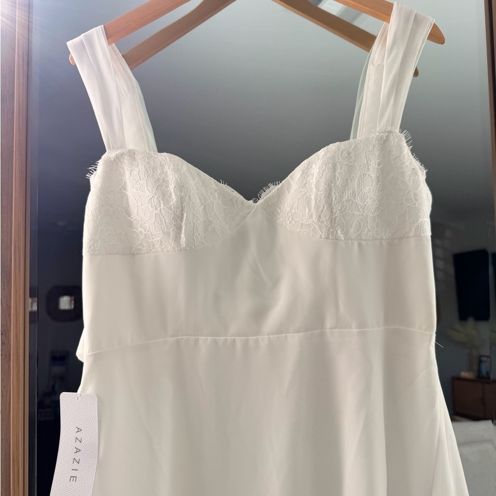 Azazie Scarlette White Diamond Dress - Picture 9 of 14